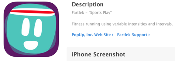Fartlek iPhone App